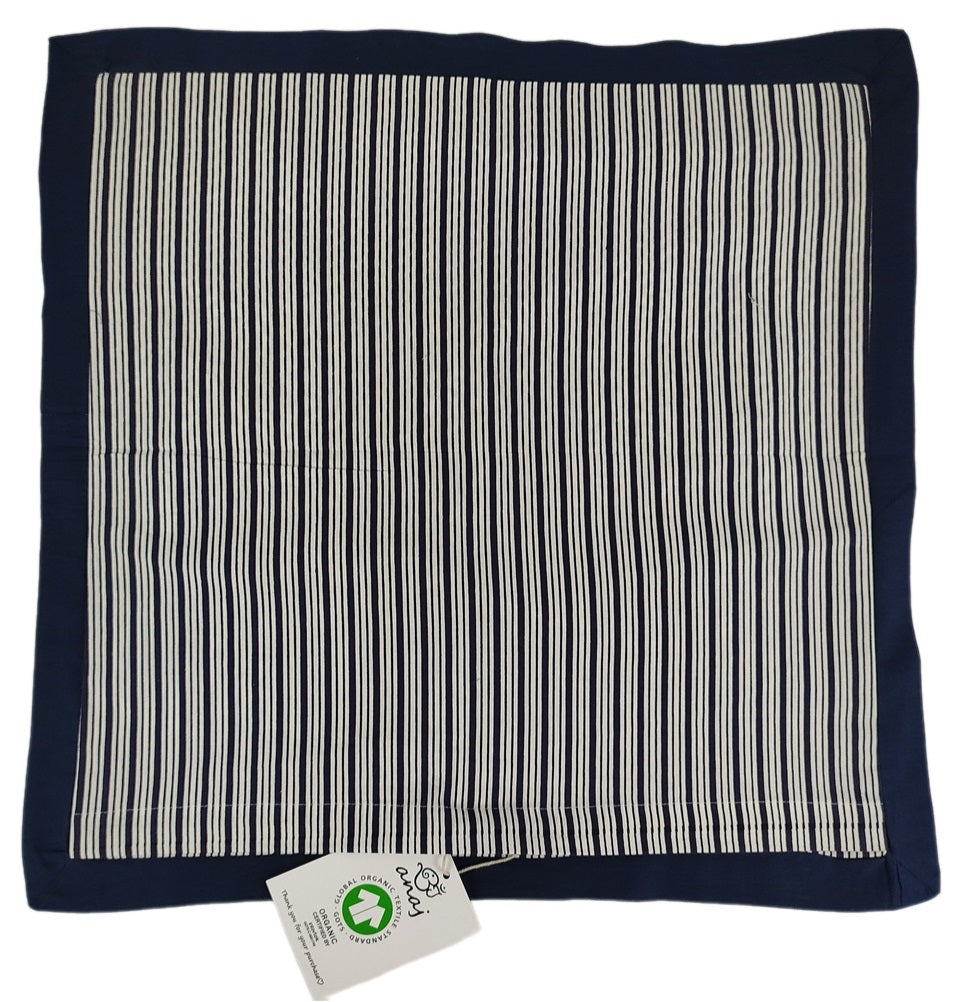 KADAL Handgefertigte Kissenhülle aus GOTS-zertifizierter Bio-Baumwolle – 45x45 cm, Doppelseitig