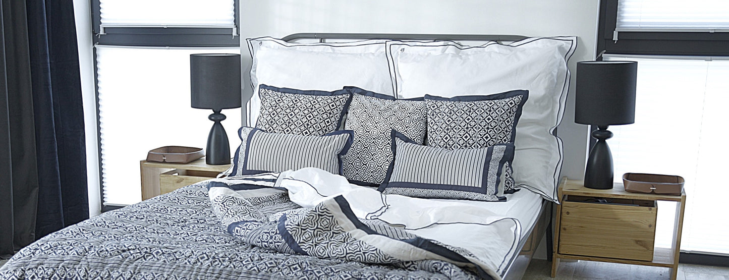 KADAL Handgefertigte Kissenhülle aus GOTS-zertifizierter Bio-Baumwolle – 45x45 cm, Doppelseitig