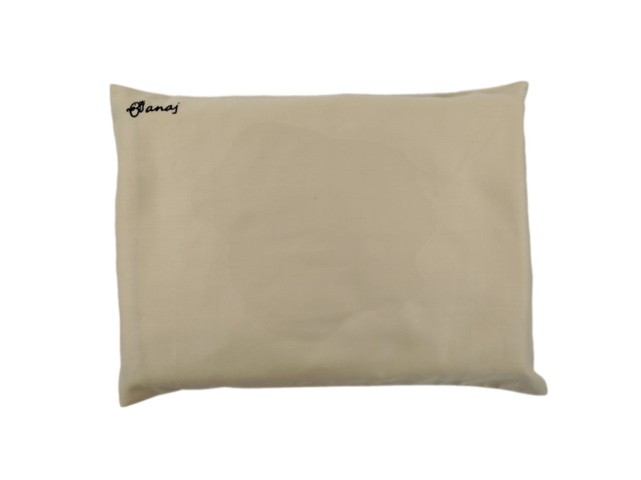 MEGAM Bettbezug-Set mit schwarzer Stickerei auf beigem Stoff (140x200 cm)