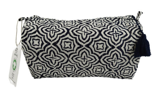 VANAM Handgefertigte Große Toilettentasche aus Bio-Baumwolle – 30x20 cm, Wasserdicht