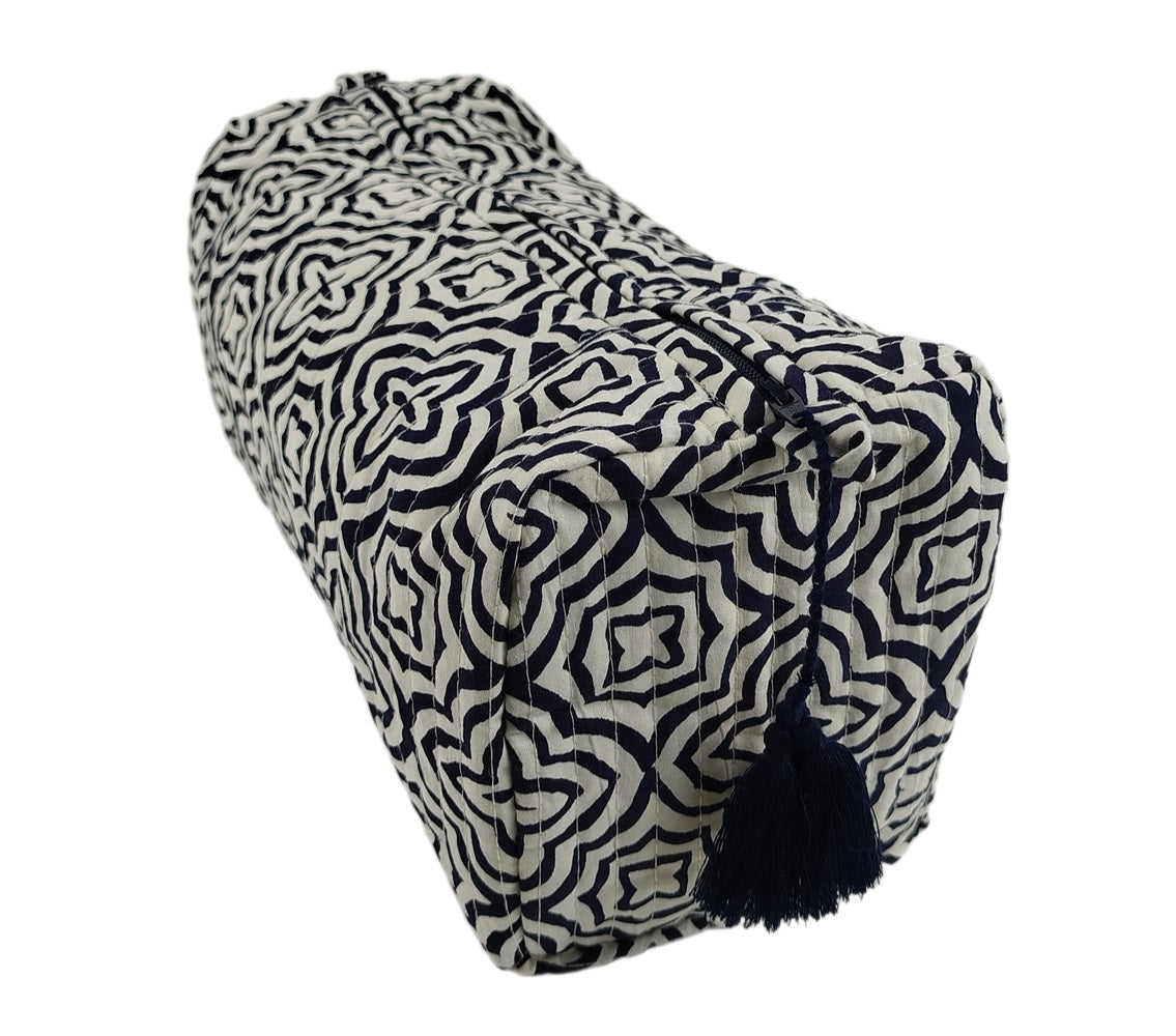 VANAM Handgefertigte Große Toilettentasche aus Bio-Baumwolle – 30x20 cm, Wasserdicht