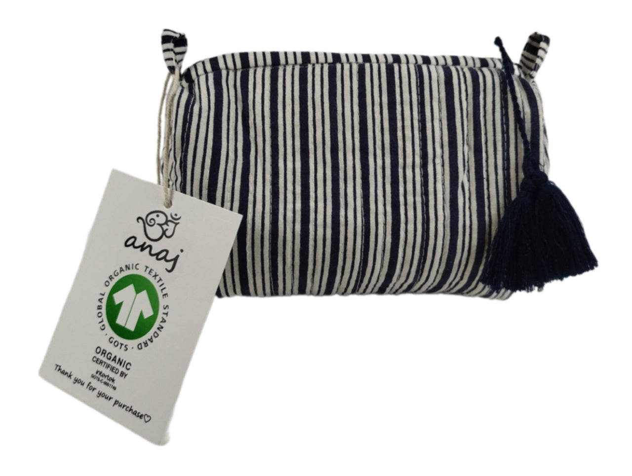 Handcrafted Cotton Toilet Bag - Small (20x15 cm) - VANAM / KADAL Collection