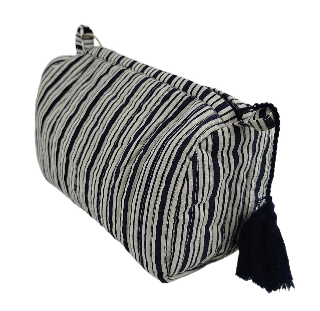 Handcrafted Cotton Toilet Bag - Small (20x15 cm) - VANAM / KADAL Collection