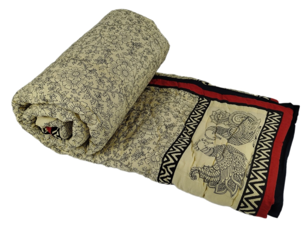 YANAI Handgefertigter Quilt aus GOTS-zertifizierter Bio-Baumwolle – 160x220 cm, Doppelseitig