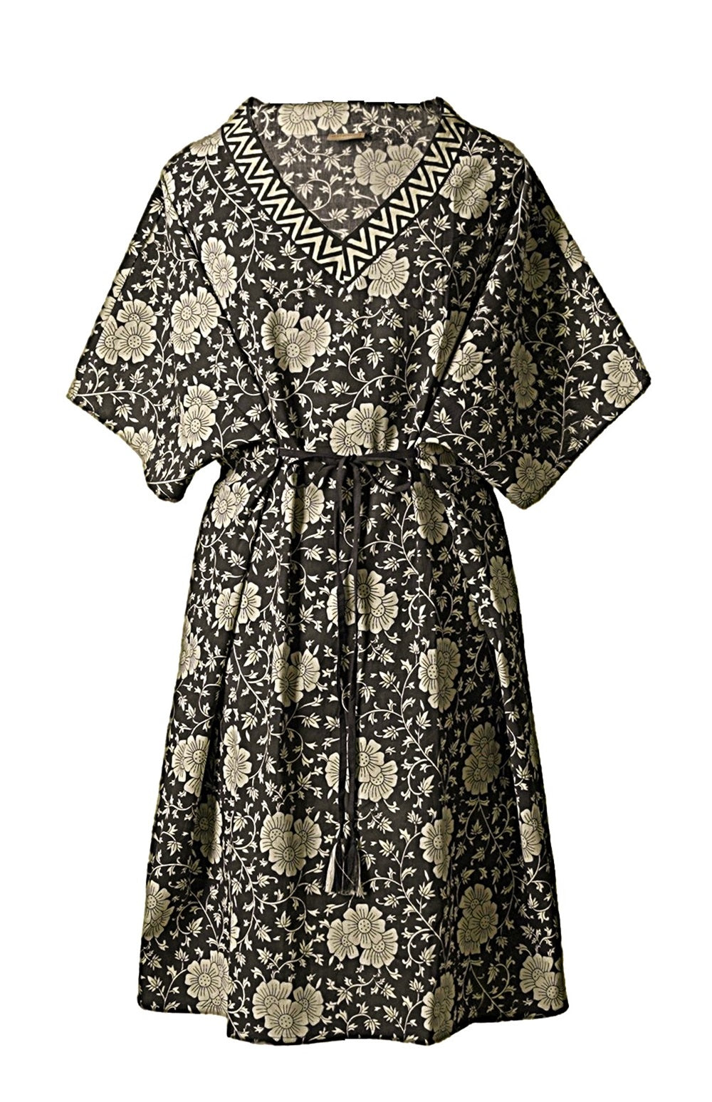 YANAI Handgefertigter Kaftan aus GOTS-zertifizierter Bio-Baumwolle – One Size, Exklusives Design