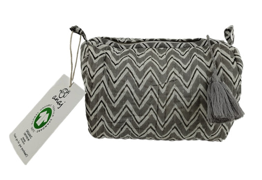 YELI Handgefertigte Kleine Toilettentasche aus Bio-Baumwolle – 20x15 cm, Wasserdicht