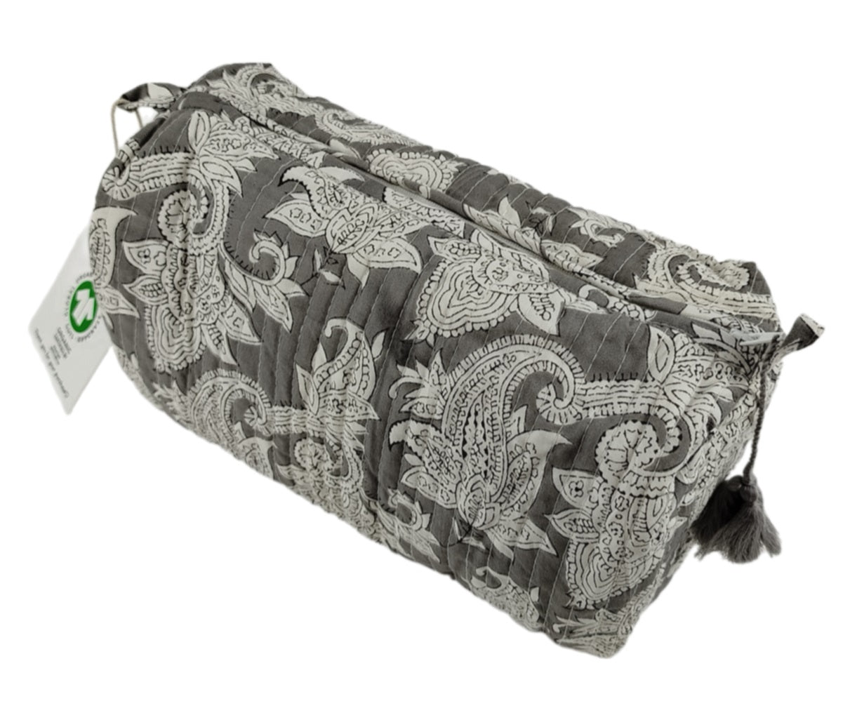 YELI Handgefertigte Große Toilettentasche aus Bio-Baumwolle – 30x20 cm