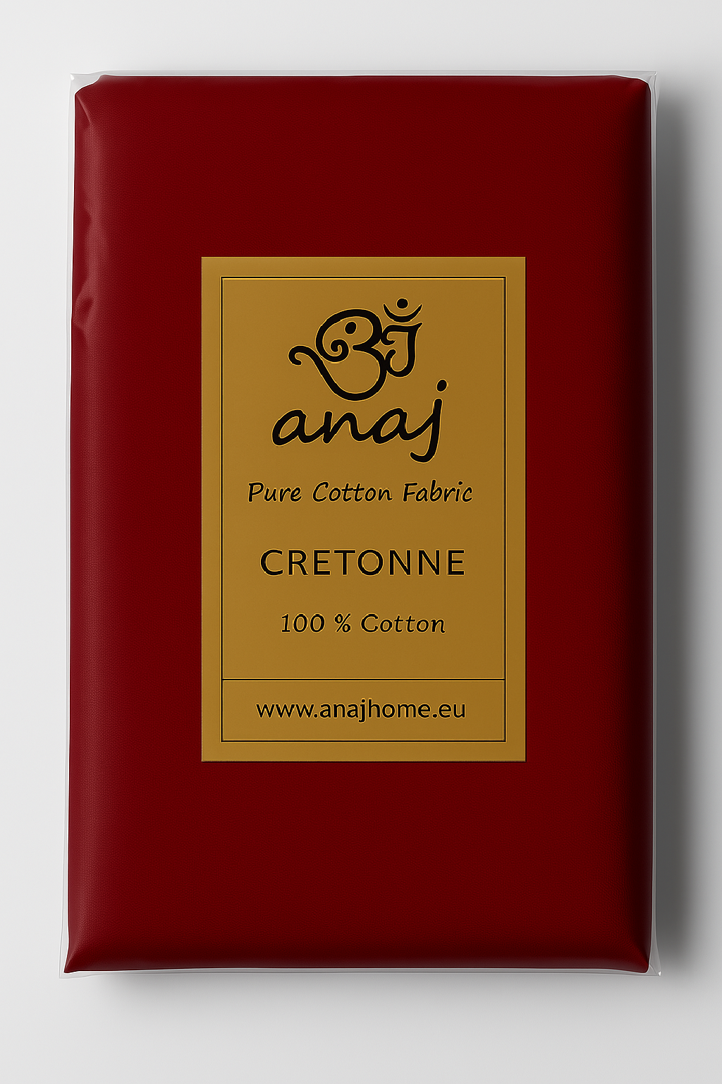 3 Meter Baumwollstoff Cretonne Bordeaux – 100 % Baumwolle – ANAJ Meterware
